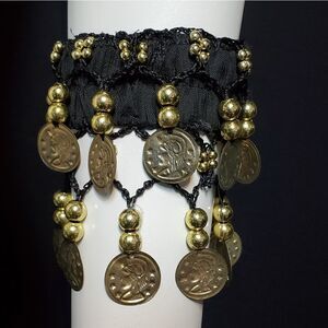 Black & Gold Tone Belly Dancing Bracelet